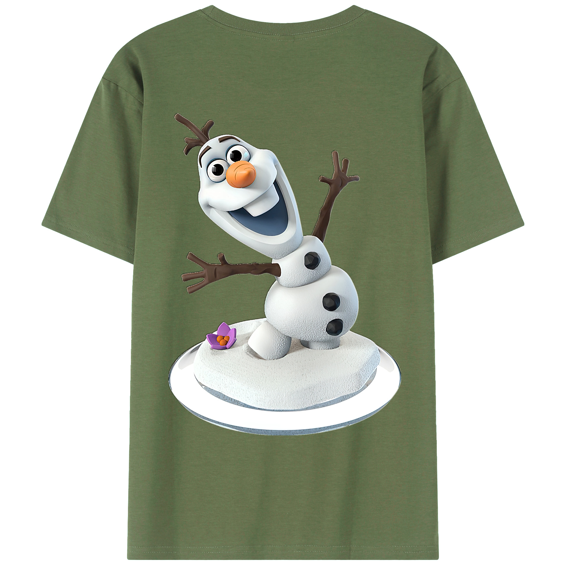 （画像用） アナと雪の女王 アンナ エルサ Frozen Anna Elsa 綿100％ メンズ半袖Tシャツ（バックプリント） 通気性